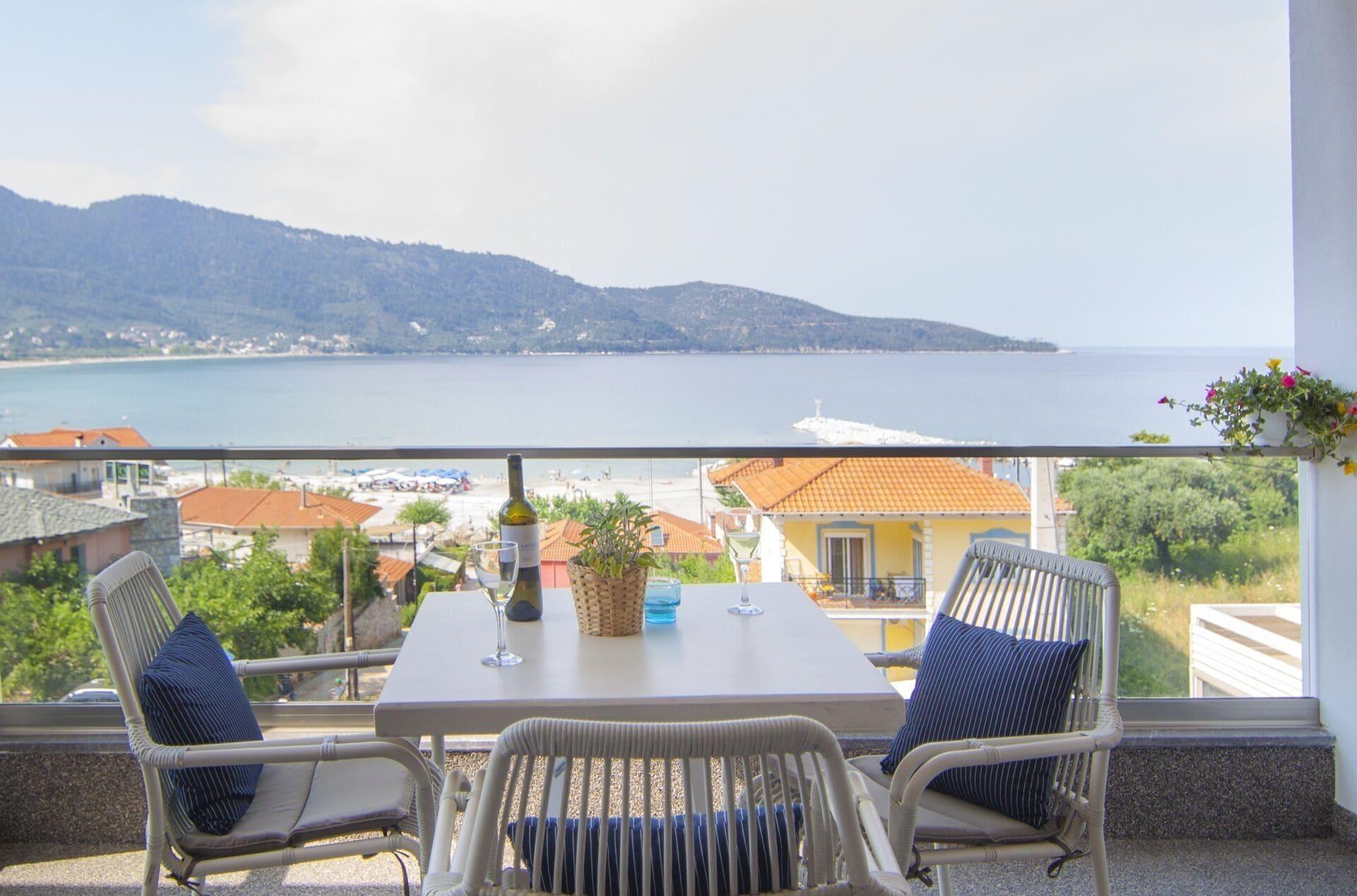 Ntinas Villa With Sea View Skala Potamia  Buitenkant foto